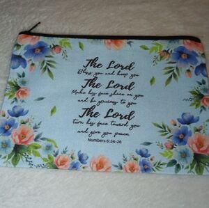 Numbers 6:24-26 Bible Verse Cosmetic Bag Nwot